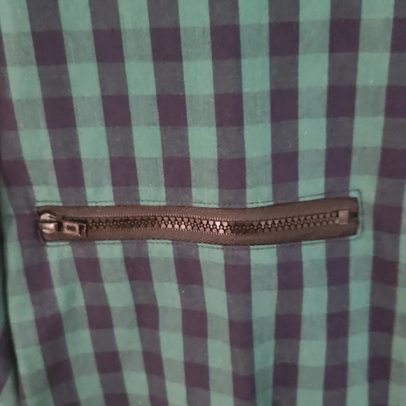 Tango Hotel Tartan Long Sleeve Plaid Shirt Black/green size MEDIUM - Picture 3 of 11